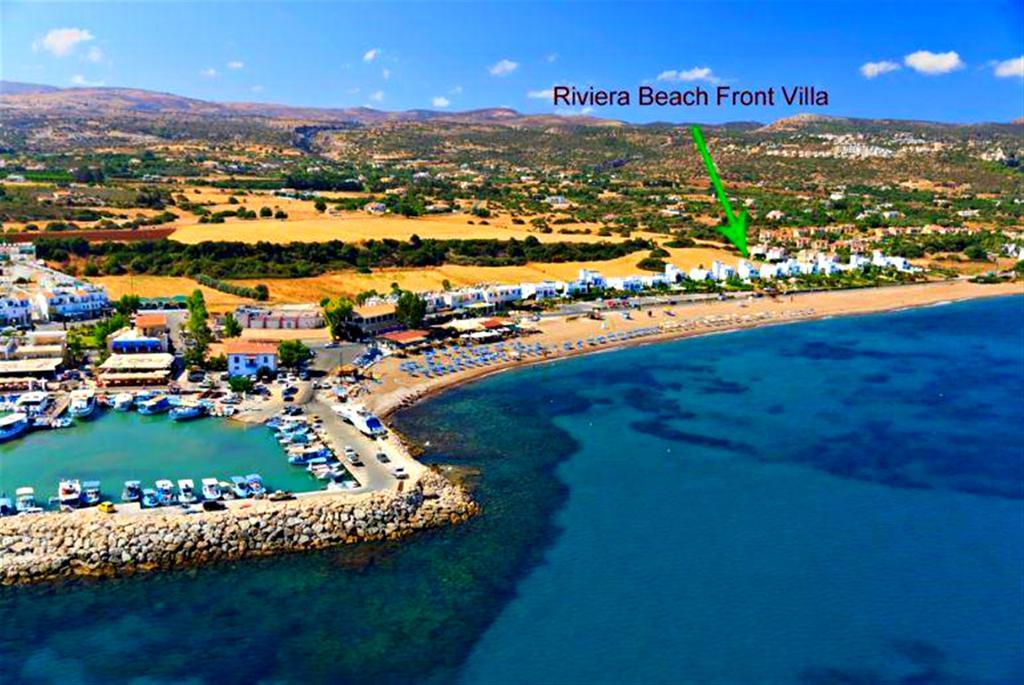 Latchi Beach Front Villa - Private Heated Pool - Amazing Uninterrupted Sea Views Полис Екстериор снимка